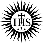 Герб на йезуитите: Iesus hominum salvator