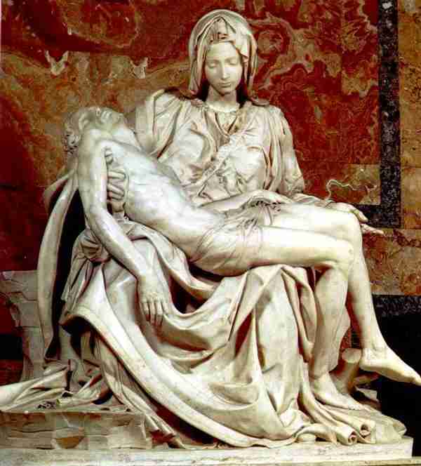 Оплакивание Христа: скульптура Микеланджело.